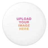 Uw Afbeelding Logo op ware grootte leeg Keramische Knop (Voorkant)