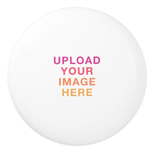 Uw Afbeelding Logo op ware grootte leeg Keramische Knop (Voorkant)