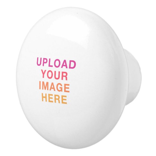 Uw Afbeelding Logo op ware grootte leeg Keramische Knop (Rechts)