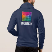 Uw Afbeelding Logo tekst hier Mannen dubbelzijdige Hoodie (Achterkant)