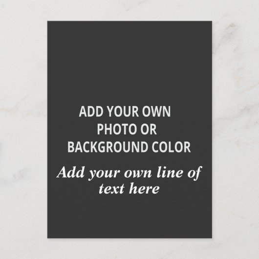 Uw afbeelding of achtergrondkleur. Jouw tekst Thro Briefkaart (Voorkant)