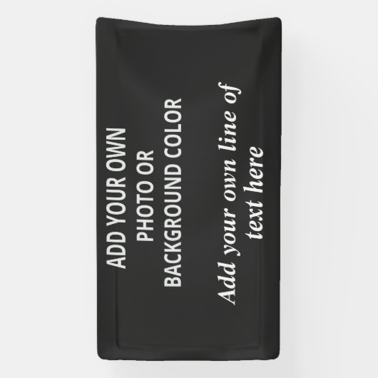 Uw afbeelding of achtergrondkleur. Jouw tekst Thro Spandoek (Verticaal)