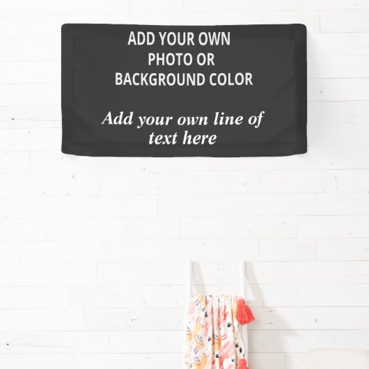 Uw afbeelding of achtergrondkleur. Jouw tekst Thro Spandoek (Insitu)