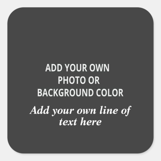Uw afbeelding of achtergrondkleur. Jouw tekst Thro Vierkante Sticker (Voorkant)