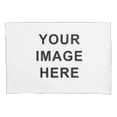 Uw Afbeelding of tekst hier Aangepaste Sjabloon Kussensloop (Voorkant)