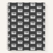 Uw Afbeelding ontwerp of zakelijke Logo betegeld | Notitieboek (Voorkant)
