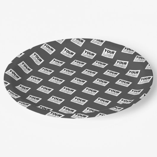 Uw Afbeelding ontwerp of zakelijke Logo betegeld | Papieren Bordje (Gekanteld)