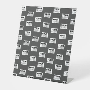 Uw Afbeelding ontwerp of zakelijke Logo betegeld Reclamebord Met Voetstuk