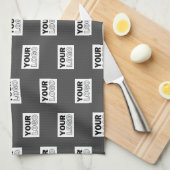 Uw Afbeelding ontwerp of zakelijke Logo betegeld | Theedoek (Quarter Fold)