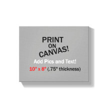 Uw afbeelding op Canvas - 10 x 8 inch (75 inch dik