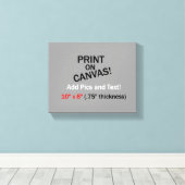 Uw afbeelding op Canvas - 10 x 8 inch (75 inch dik (Insitu (Houten vloer))