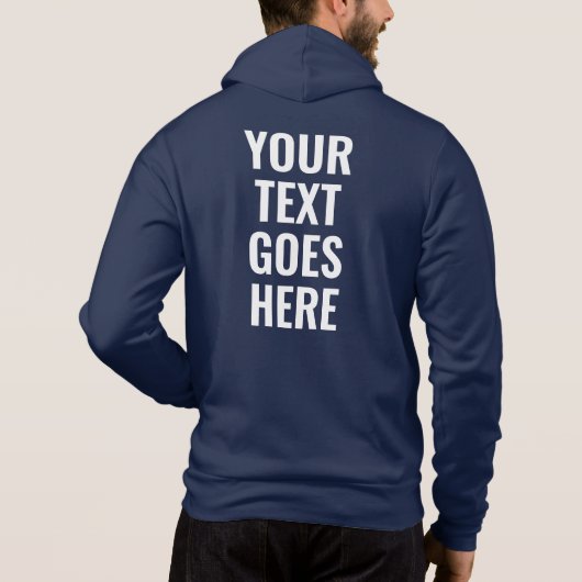 Uw Afbeelding tekst Mannen elegante achterkant bed Hoodie (Achterkant)