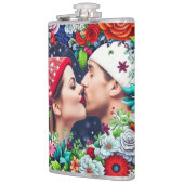 Uw Afbeelding toevoegen | Floral Heart Lijst Heupfles (Links)