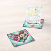 Uw Afbeelding toevoegen | Floral Heart Lijst Kartonnen Onderzetters (Insitu)