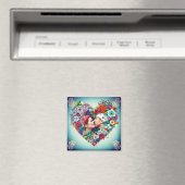 Uw Afbeelding toevoegen | Floral Heart Lijst Magneet (Insitu (Vaatwasser))