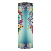 Uw Afbeelding toevoegen | Floral Heart Lijst Thermosbeker (Achterkant)