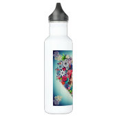 Uw Afbeelding toevoegen | Floral Heart Lijst Waterfles (Links)