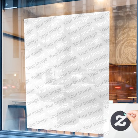 Uw Afbeelding Windows Cling Raamsticker (Cafe Raam)