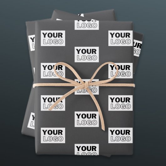 Uw afbeeldingsontwerp of bedrijfslogo getegeld | G Inpakpapier Vel