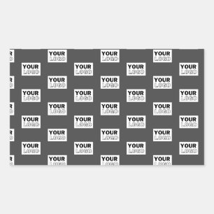 Uw afbeeldingsontwerp of bedrijfslogo getegeld G Rechthoekige Sticker