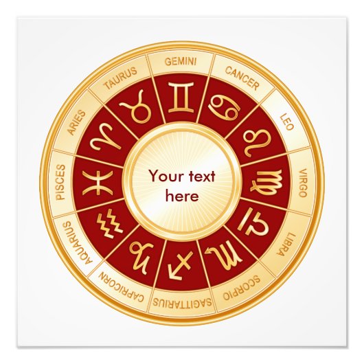 Uw afdrukken van Horoscope aanpassen Foto Afdruk (Voorkant)