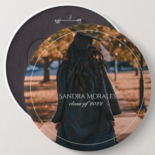 Uw Afstuderen Fotoklasse van Ronde Button 6,0 Cm (Voorkant /achterkant)