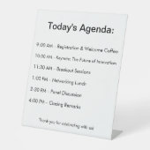 Uw agenda in één oogopslag! reclamebord met voetstuk (Voorkant)