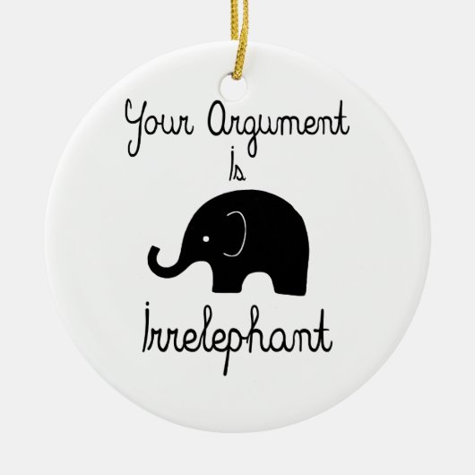 Uw argument is irrelevant keramisch ornament (Voorkant)