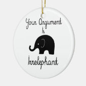 Uw argument is irrelevant keramisch ornament (Links)