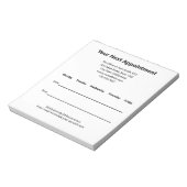 Uw arts zal u herinneren aan uw volgende afspraak notitieblok (Linkerzijde)