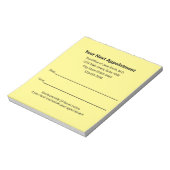 Uw arts zal u herinneren aan uw volgende afspraak notitieblok (Linkerzijde)