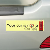 Uw auto is geen Bumpersticker van de Boek van de T (Op auto)