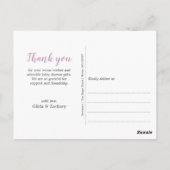 Uw Baby bedrukken Dank u wel Briefkaart (Achterkant)