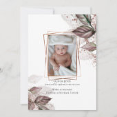 Uw Baby foto Moderne Waterverf Foliage Kaart (Voorkant)