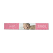 Uw Baby Meisje Foto Roze Wit Zig Retouradres (Individueel)