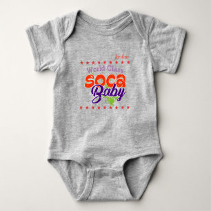 (Uw Baby naam) Wereldklasse Soca Baby Romper