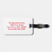 Uw Bagagelabel aanpassen (Achterkant horizontaal)