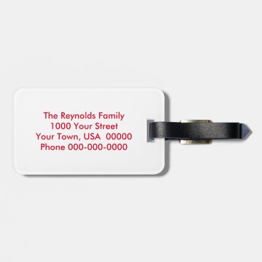 Uw Bagagelabel aanpassen (Achterkant horizontaal)