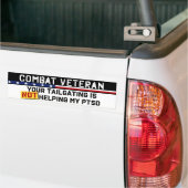 Uw bagatellisering helpt niet mijn Veteraan van de Bumpersticker (Op Truck)