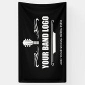 Uw band Logo - Kies uw achtergrondkleur Spandoek (Verticaal)