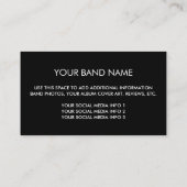 Uw band Logo - Kies uw achtergrondkleur Visitekaartje (Achterkant)