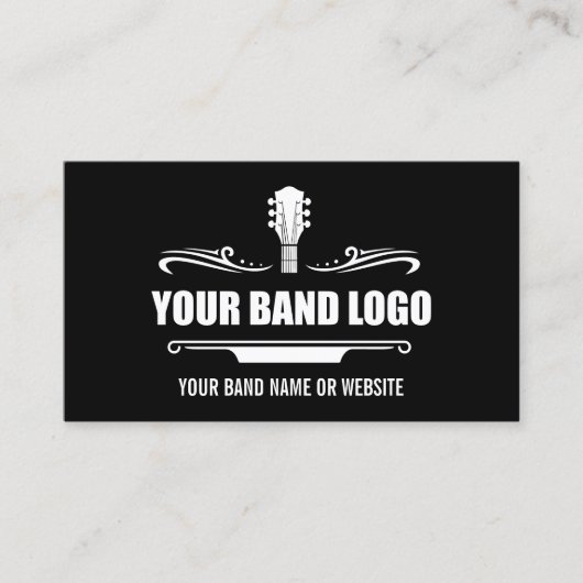 Uw band Logo - Kies uw achtergrondkleur Visitekaartje (Voorkant)