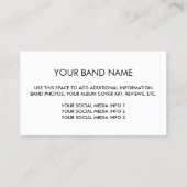 Uw band Logo - Kies uw achtergrondkleur Visitekaartje (Achterkant)