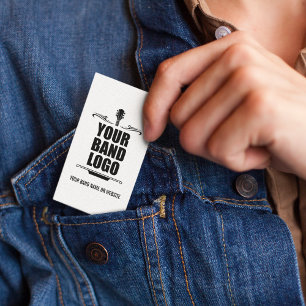 Uw band Logo - Kies uw lange achtergrondkleur Visitekaartje