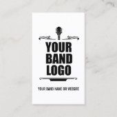 Uw band Logo - Kies uw lange achtergrondkleur Visitekaartje (Voorkant)