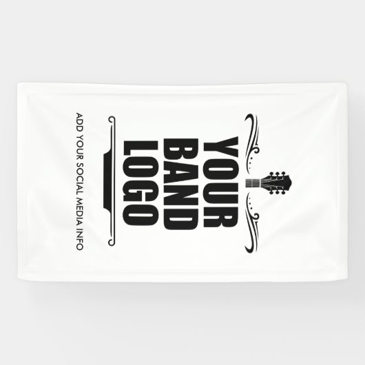 Uw band Logo Long Spandoek (Horizontaal)