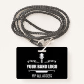 Uw band Logo VIP Wide Badge (Voorkant met draagriem)