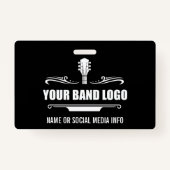 Uw band Logo Wide Badge (Voorkant)