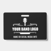 Uw bandlogo breed badge (Voorzijde)