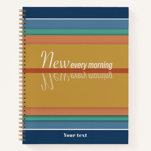 Uw barmhartigheden zijn elke morgen nieuw notitieboek (Voorkant)